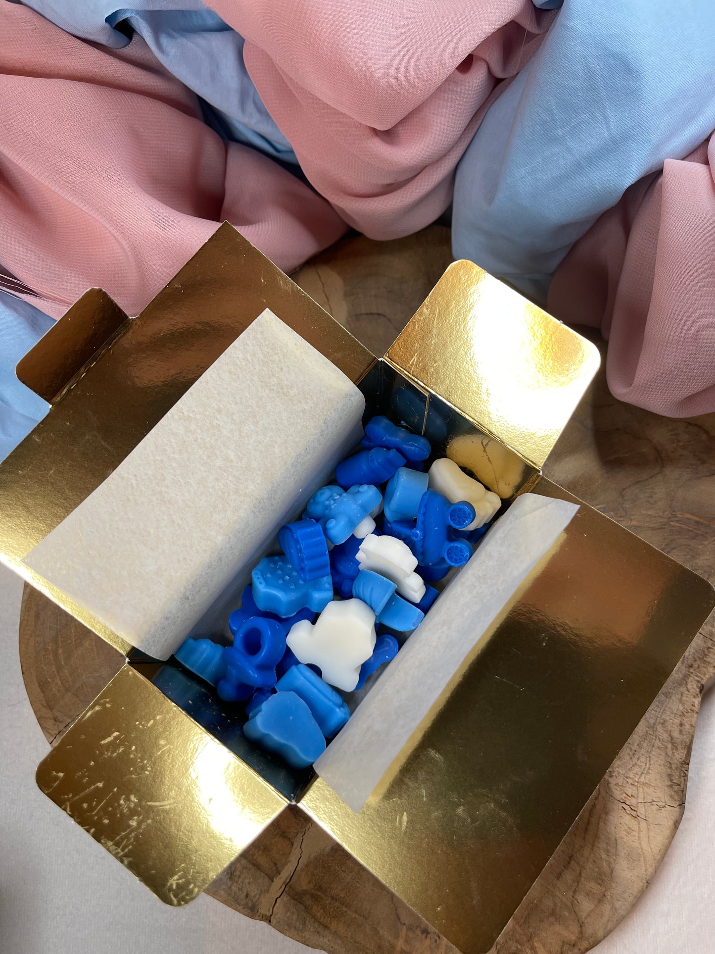 Boîte fondants bleue ou rose
