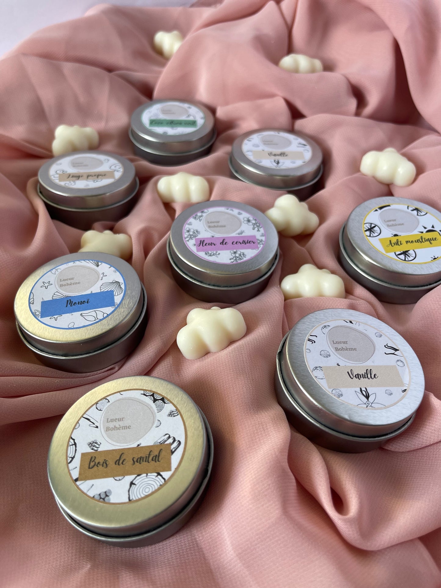 Bougies ronds gris