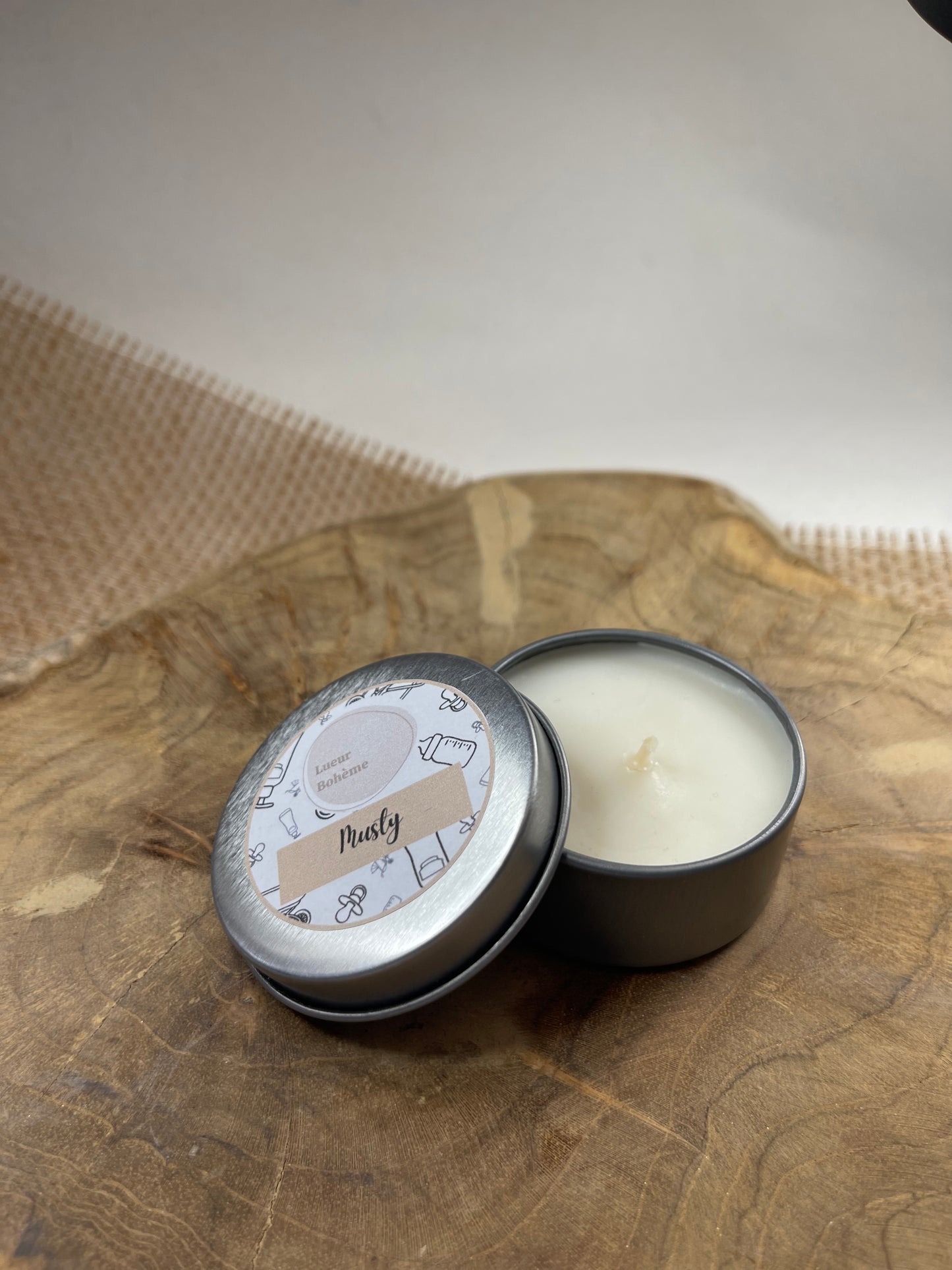 Bougies ronds gris