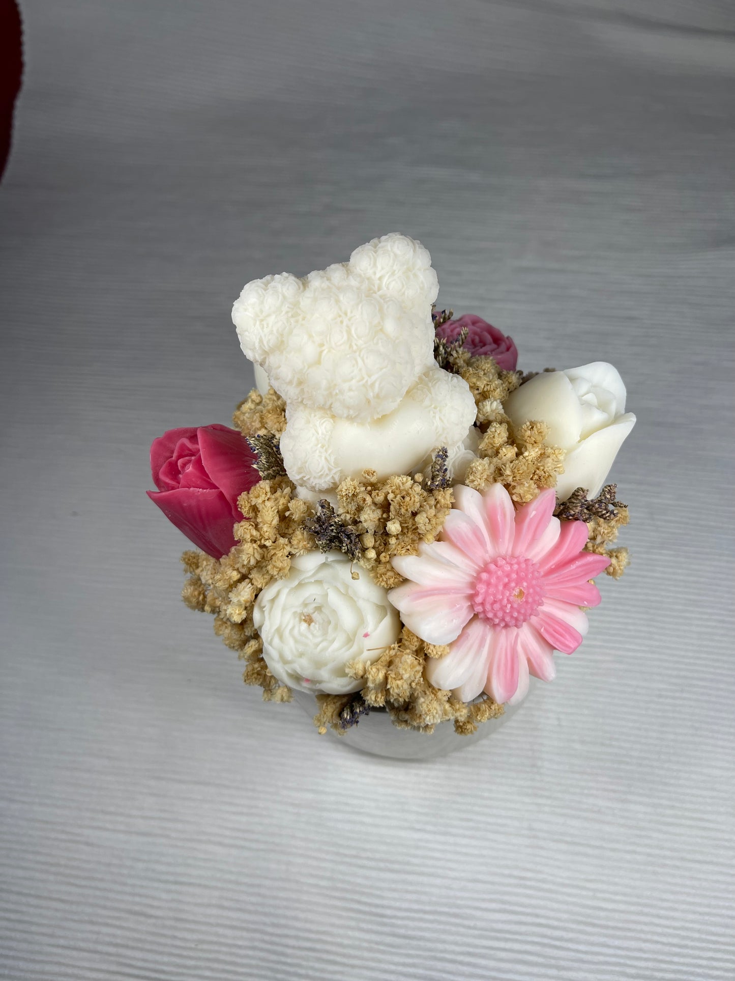 Pot fleuri - Fleur de coton & Musty (Modèle unique)