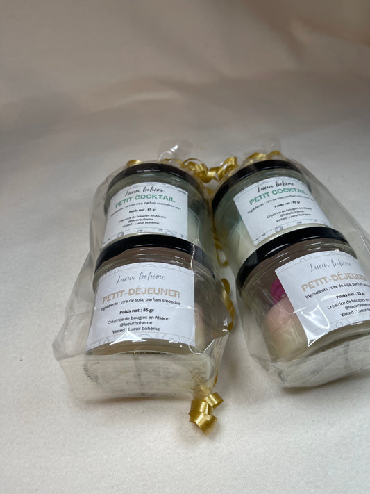 Sachets - 2 bougies macaron