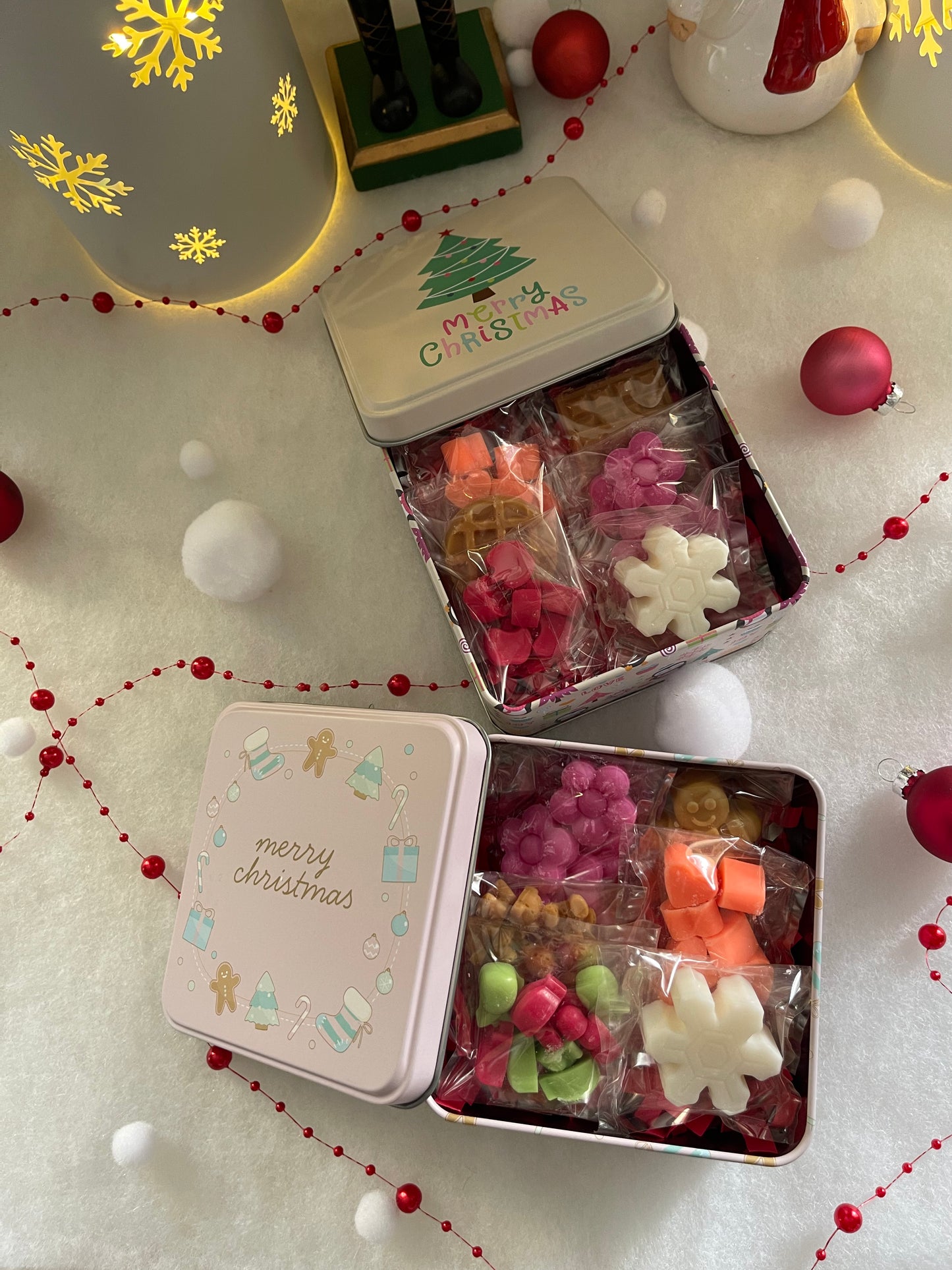 Boîte carré de Noël