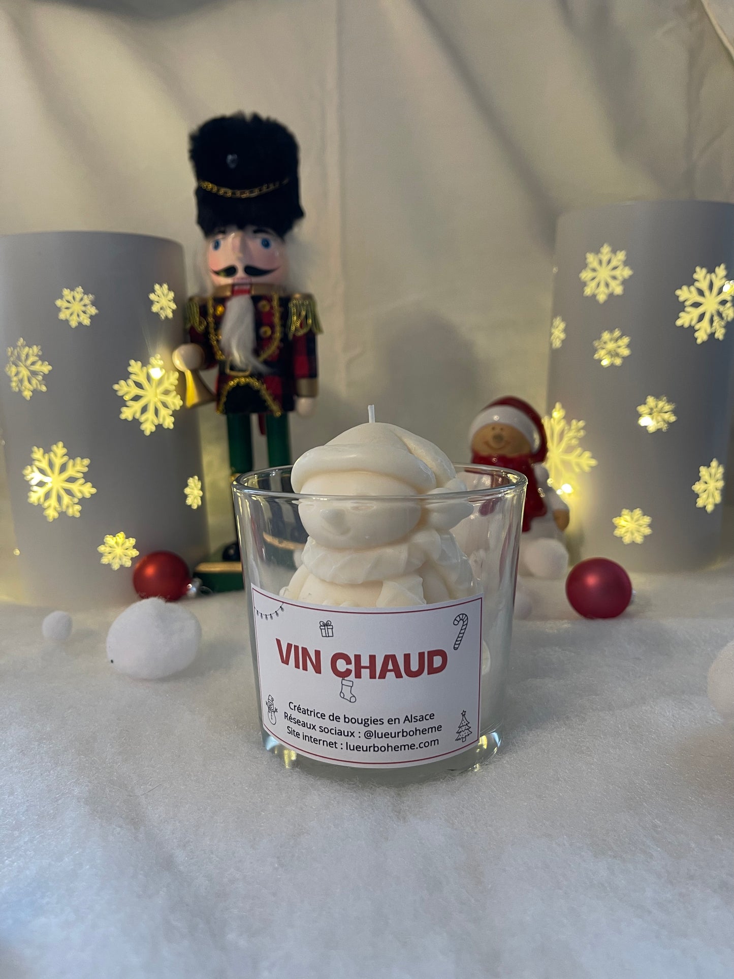 Bougie Bonhomme de neige