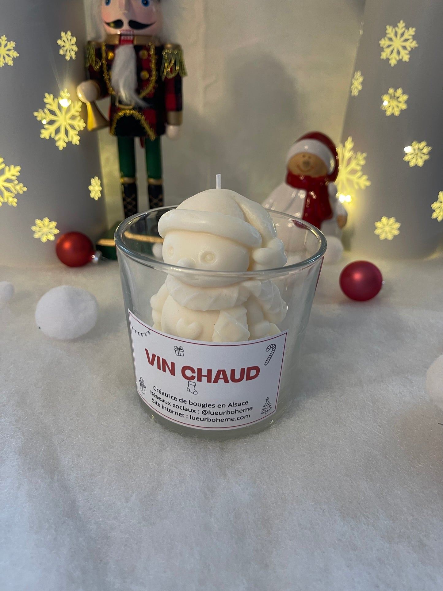 Bougie Bonhomme de neige