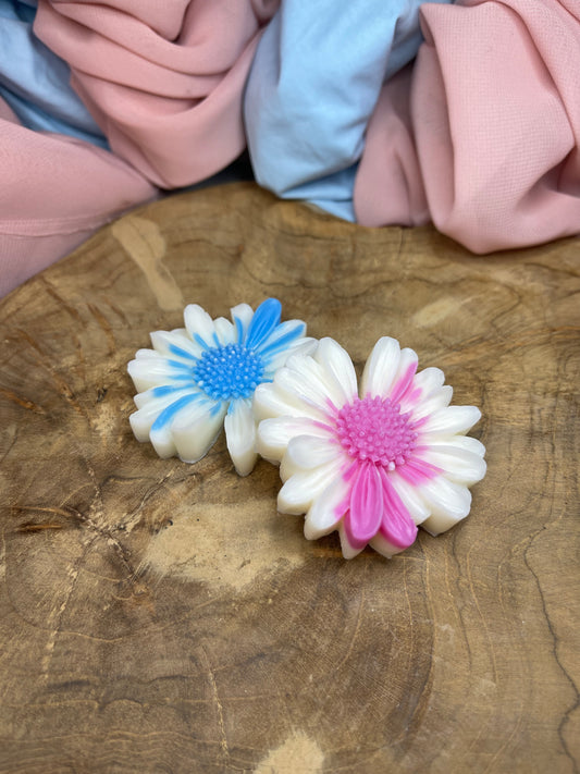 Fondants marguerites bleu ou rose