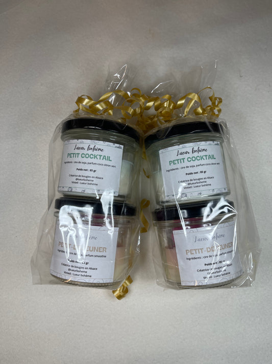 Sachets - 2 bougies macaron